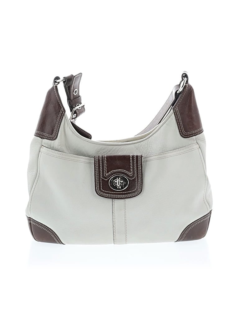 Pre-owned Coach Factory Leather Hobo Bag In White