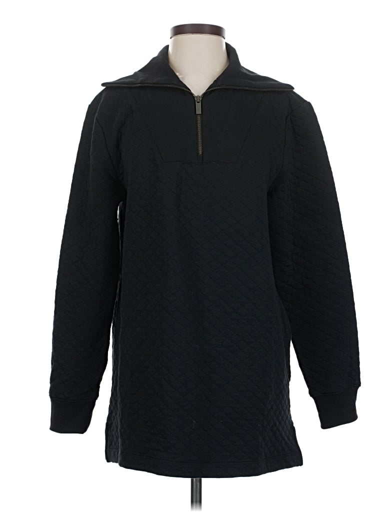 Pre-owned Lands' End Pullover Sweater In Black