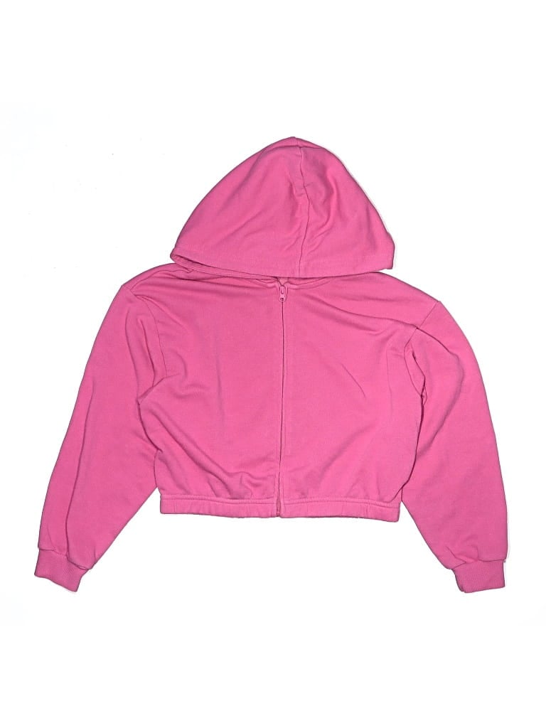 Pre-owned H&m Kids' Zip Up Hoodie In Pink