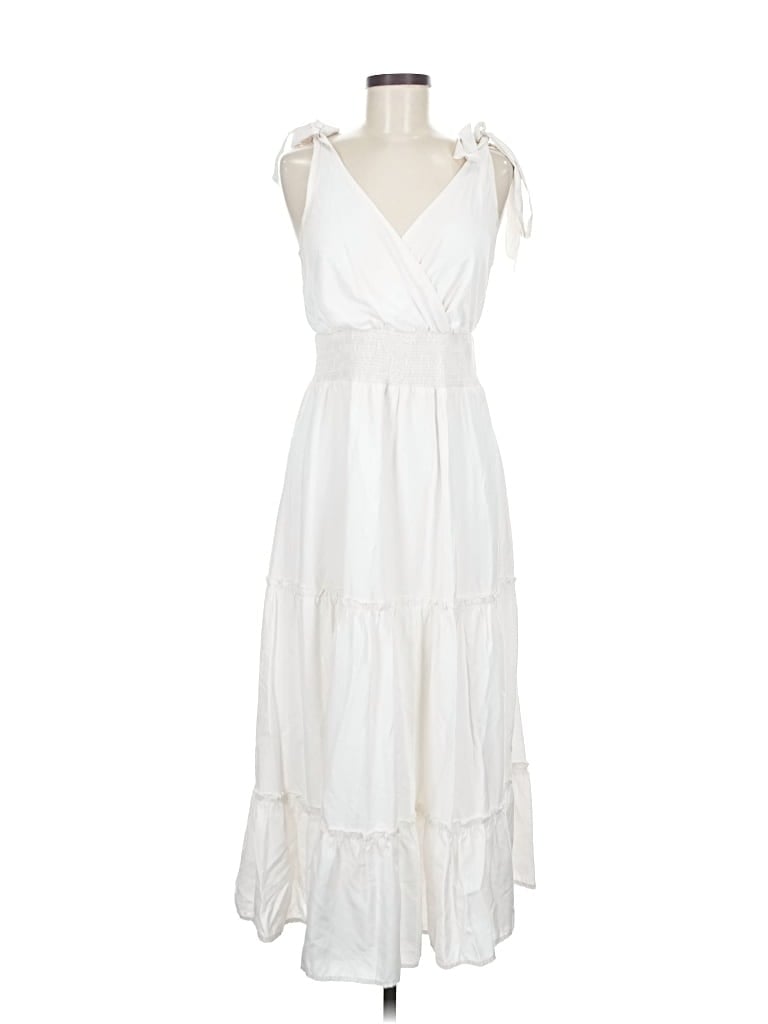 Pre-owned Fashion Casual Dress In White