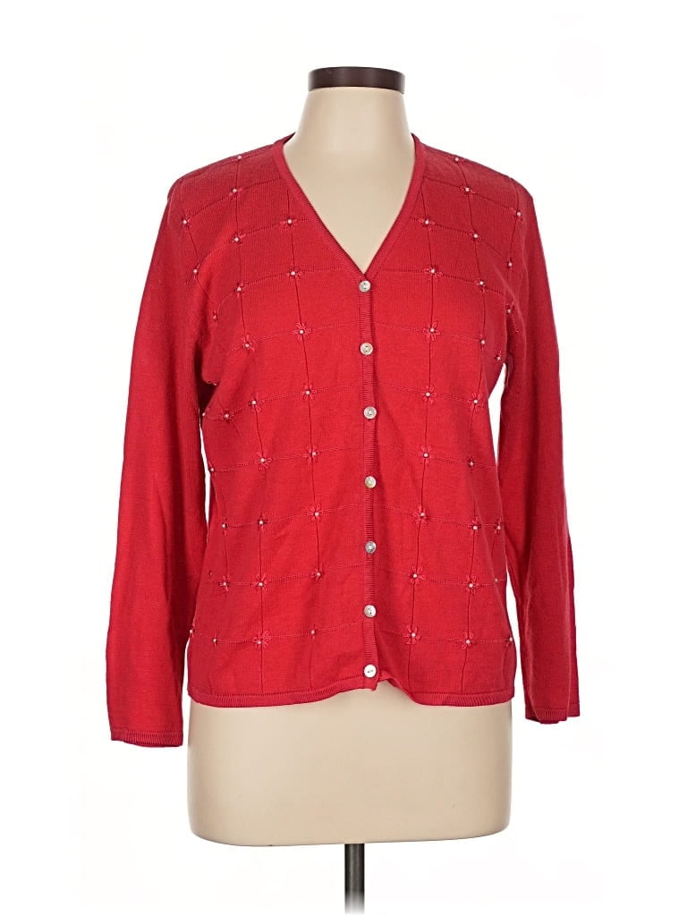 Pre-owned Milano Cardigan Sweater In Red