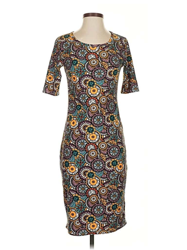 Pre-owned Lularoe Casual Dress In Brown