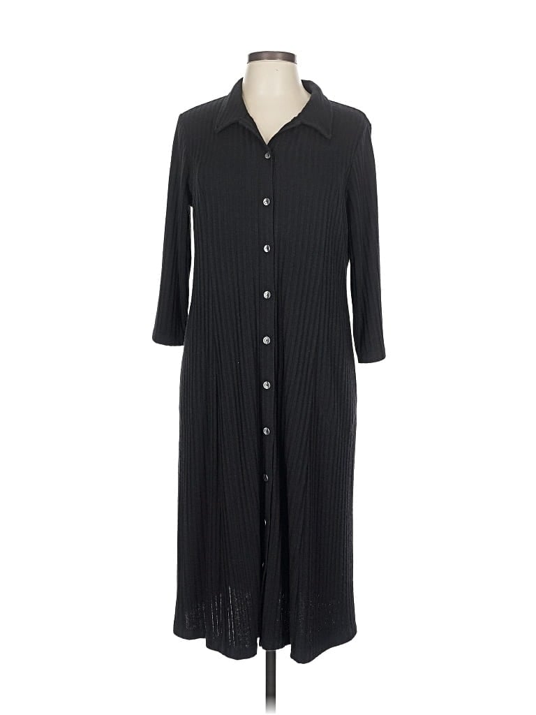 Pre-owned Susan Graver Casual Dress In Black