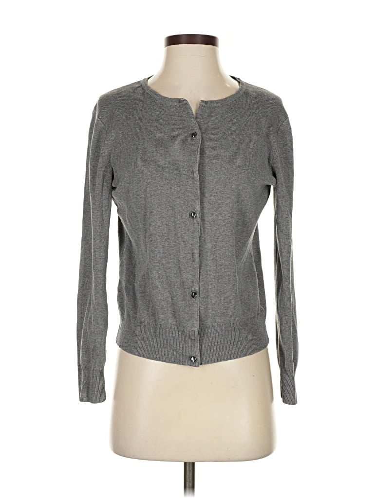 Pre-owned Croft & Barrow Cardigan Sweater In Gray