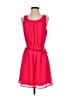Elle 100% Polyester Solid Pink Casual Dress Size 4 - photo 1