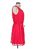 Elle 100% Polyester Solid Pink Casual Dress Size 4 - photo 4