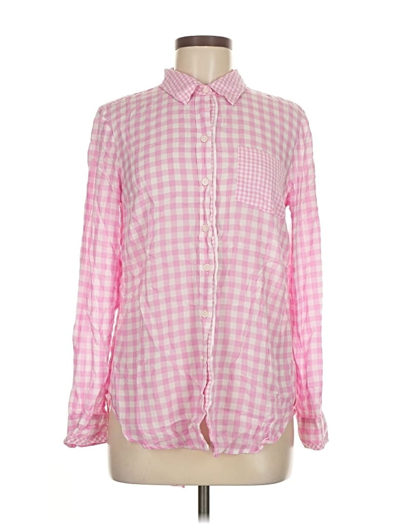 CROWN & IVY Pre-owned Long Sleeve Button Down Shirt In Pink