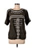Westbound Brown Short Sleeve Blouse Size M - photo 1