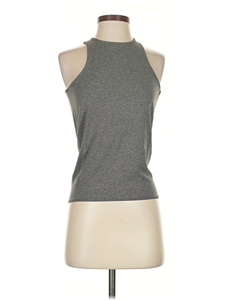 Pre-owned Carbon38 Sleeveless Top Gray Halter Neckline Tops