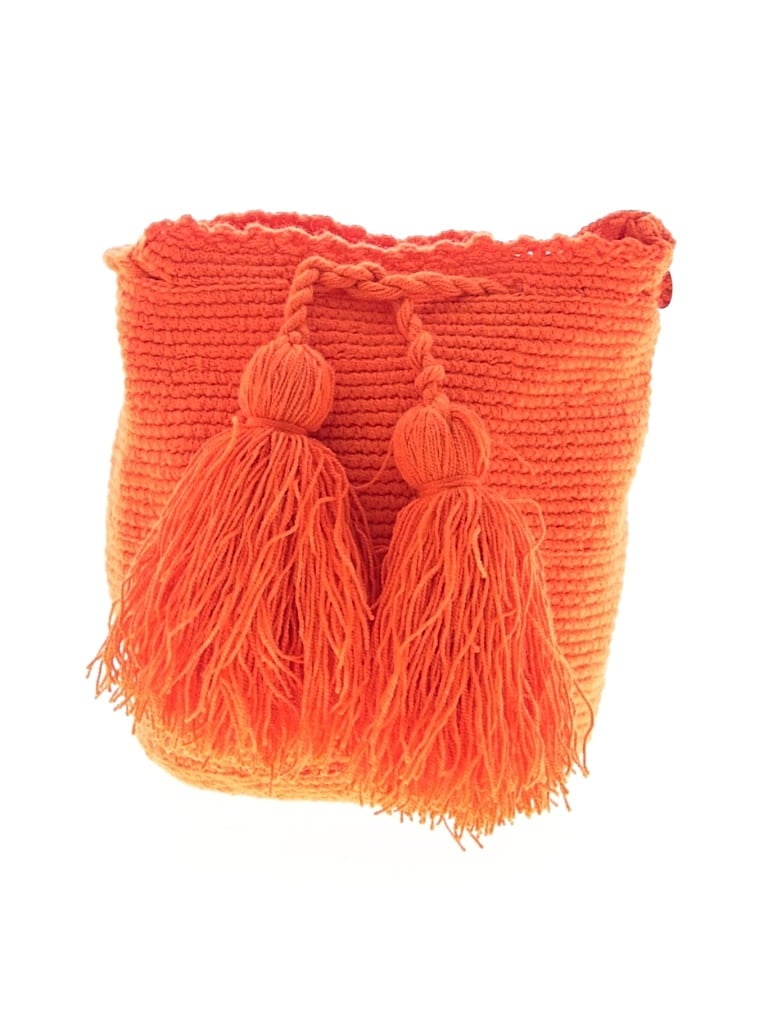 Pre-owned Unbranded Bucket Bag In Orange