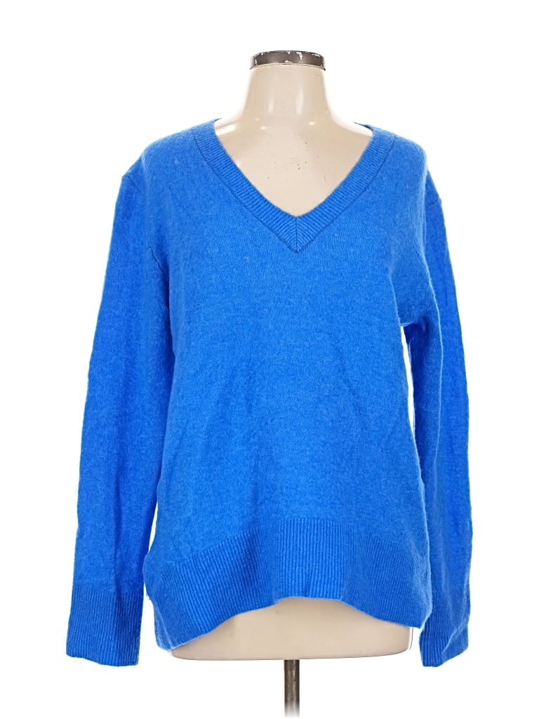 Pre-owned Banana Republic Wool Pullover Sweater In Blue