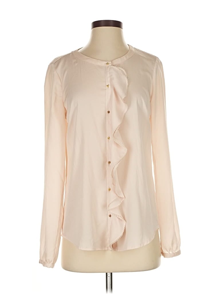LC LAUREN CONRAD Pre-owned Long Sleeve Blouse In White