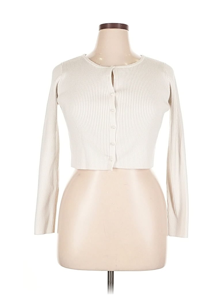 Pre-owned Wild Fable Cardigan Sweater In White