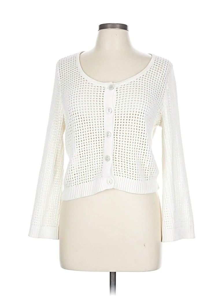 Pre-owned A New Day Cardigan Sweater In White