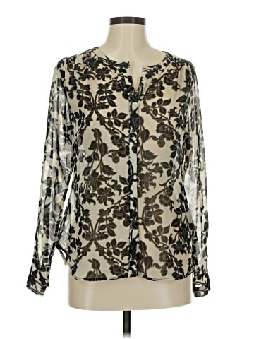 Ecru Long Sleeve Blouse (view 1)