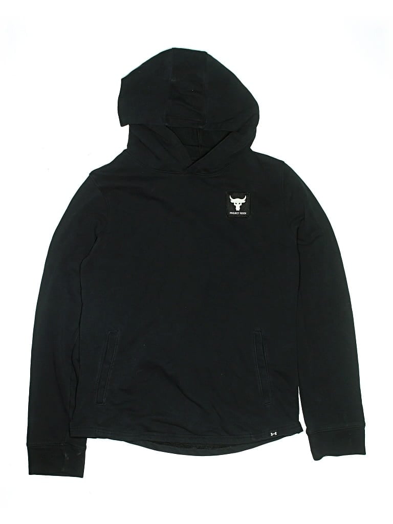 Pre-owned Under Armour Kids' Pullover Hoodie In Black