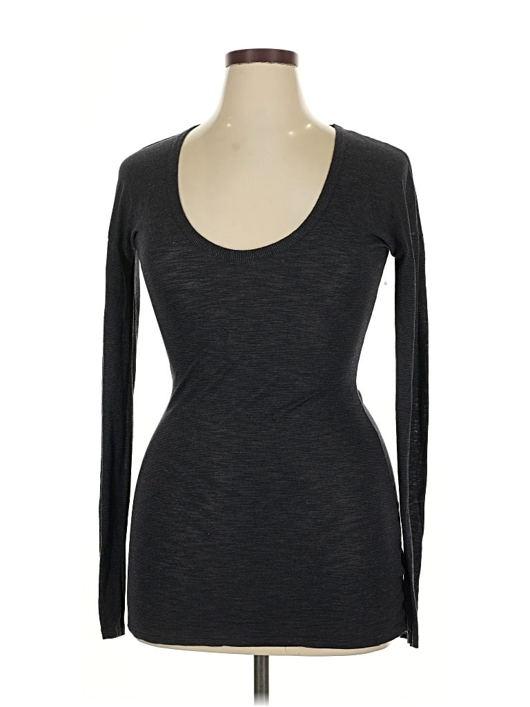 Pre-owned James Perse Long Sleeve T-shirt In Black