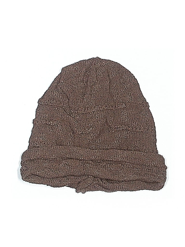 Pre-owned Unbranded Beanie Hat In Brown
