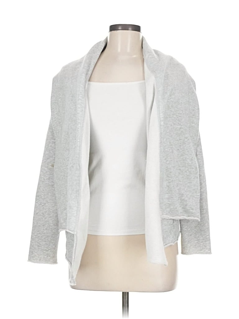 Pre-owned Athleta Cardigan Sweater In Silver