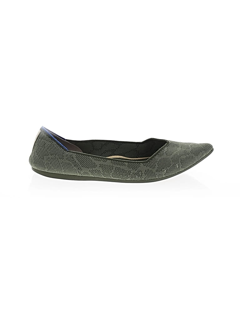 Pre-owned Rothys Flats In Green
