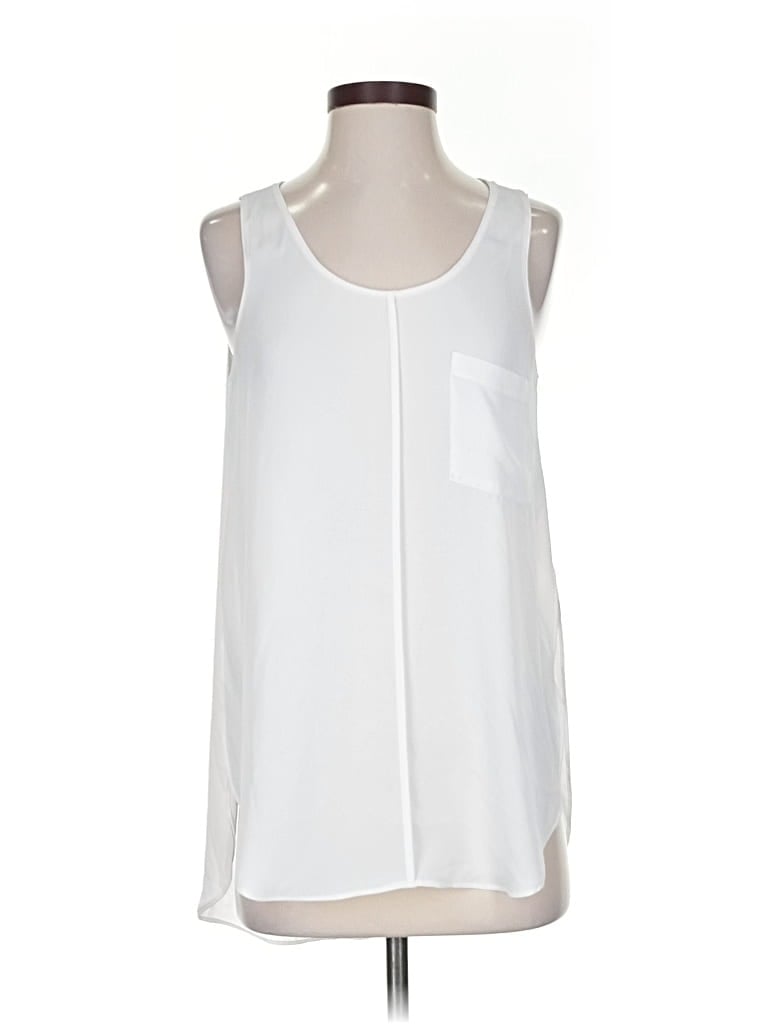 Pre-owned Express Sleeveless Blouse In White
