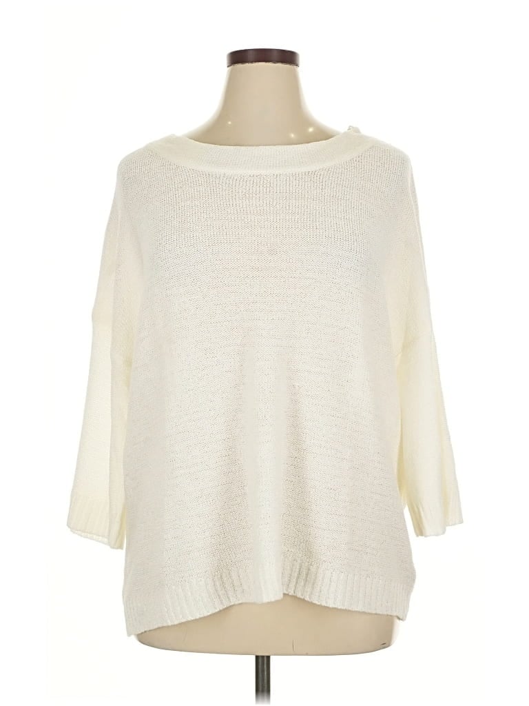 Pre-owned Unbranded Pullover Sweater In White