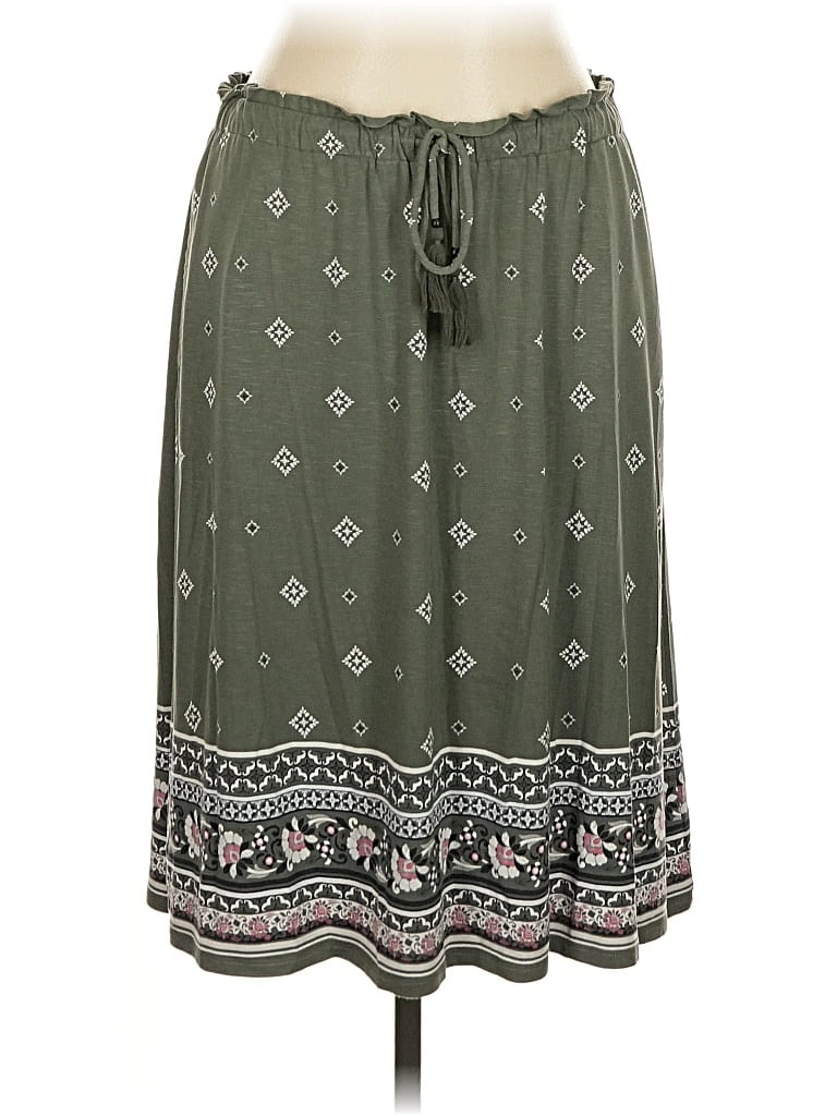 Pre-owned Jjill Casual Skirt In Green