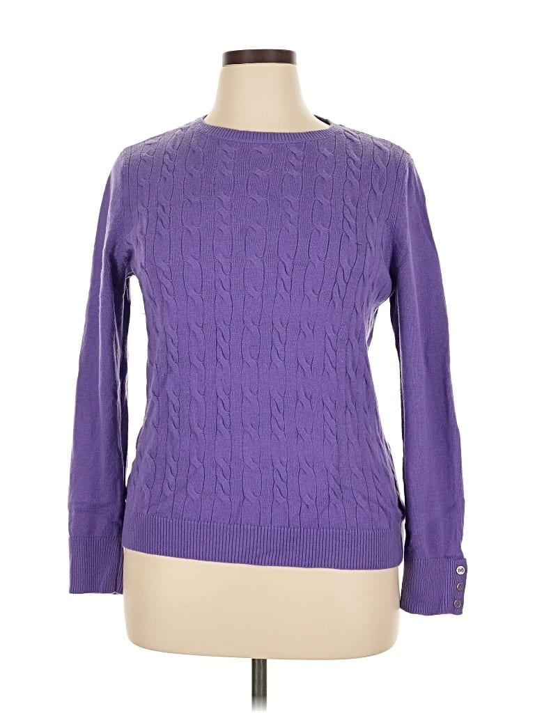 Pre-owned Talbots Pullover Sweater In Purple