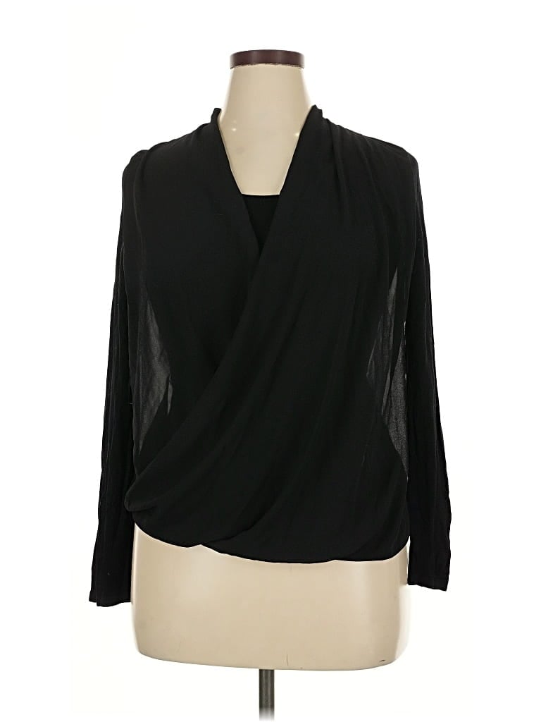 Pre-owned Esprit Long Sleeve Blouse In Black