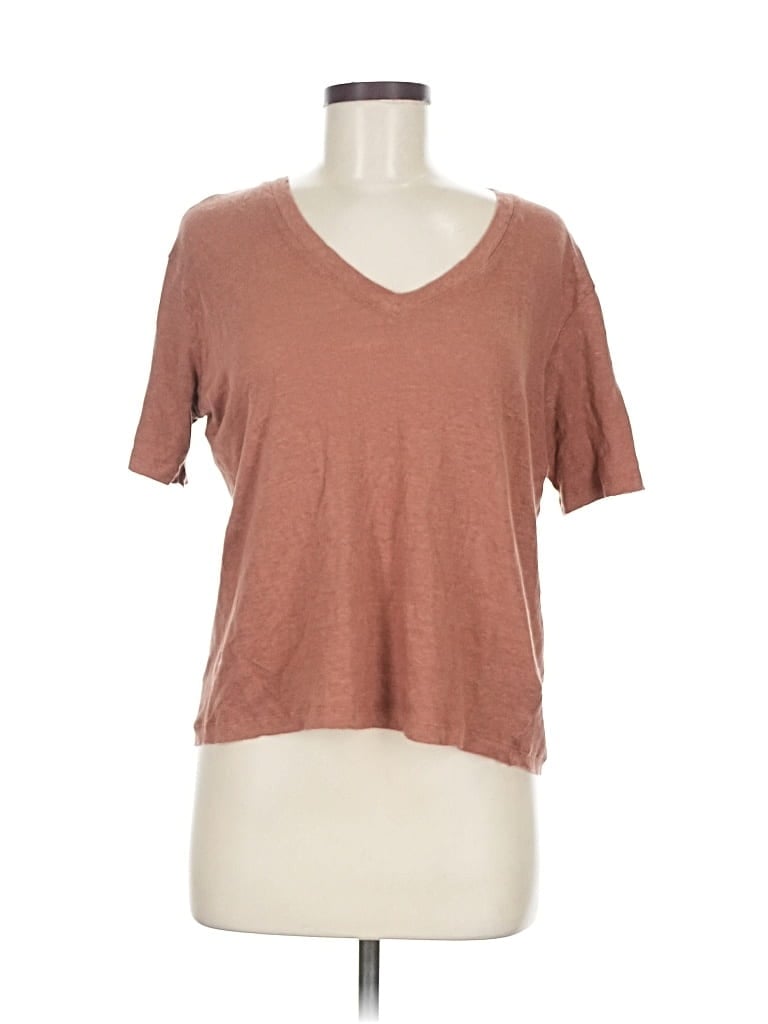 Pre-owned H&m Short Sleeve T-shirt In Brown