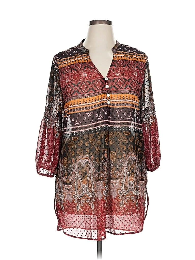 SAINTS + SECRETS Pre-owned 3/4 Sleeve Blouse In Brown