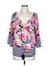 Unique Spectrum Pink 3/4 Sleeve Blouse Size L - photo 1