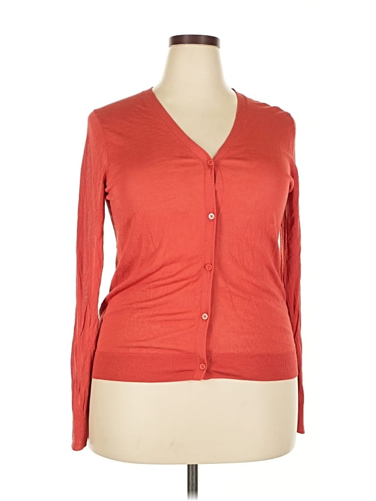 Pre-owned Uniqlo Cardigan Sweater In Orange