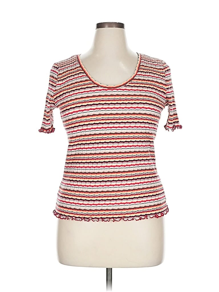 Pre-owned Ann Taylor Loft Outlet Short Sleeve T-shirt In Red