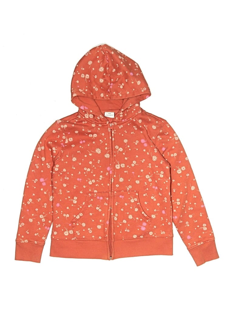 Pre-owned Amazon Essentials Kids' Zip Up Hoodie In Orange