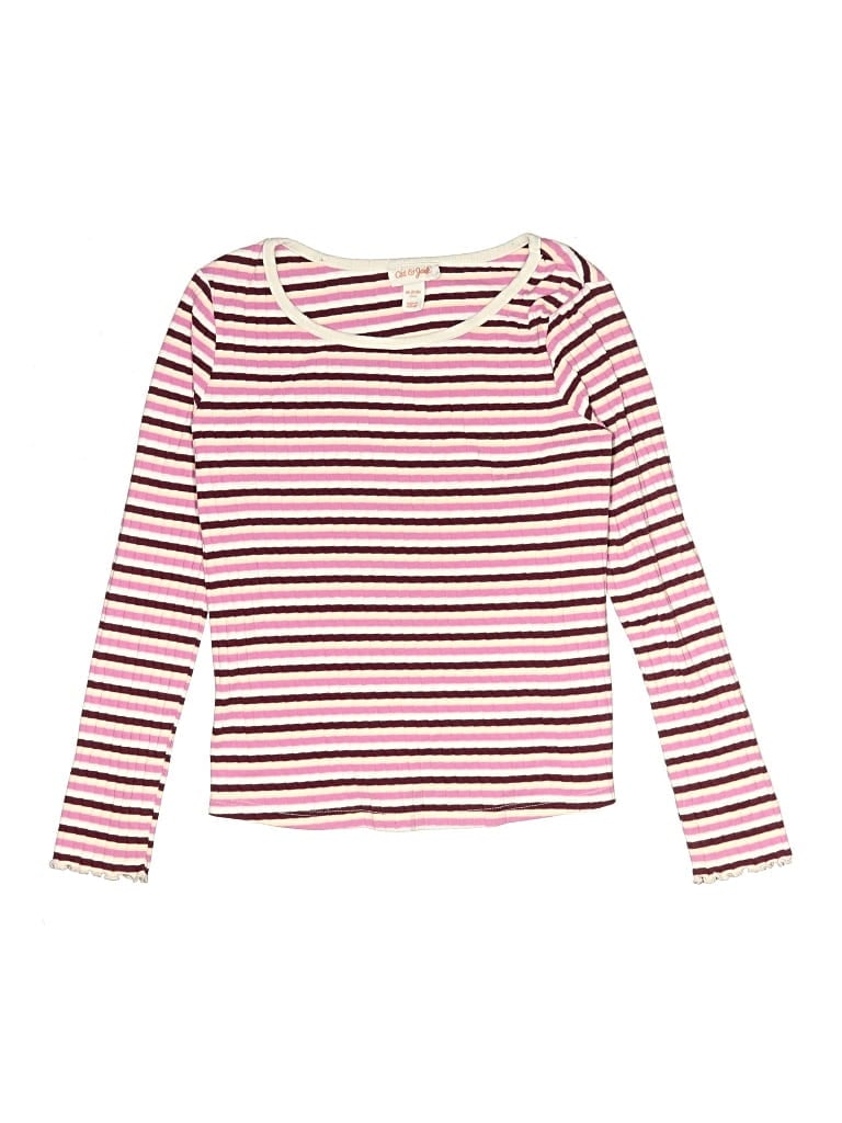 Pre-owned Cat & Jack Kids' Long Sleeve T-shirt In Pink