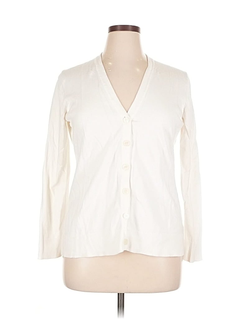 Pre-owned Van Heusen Cardigan Sweater In White