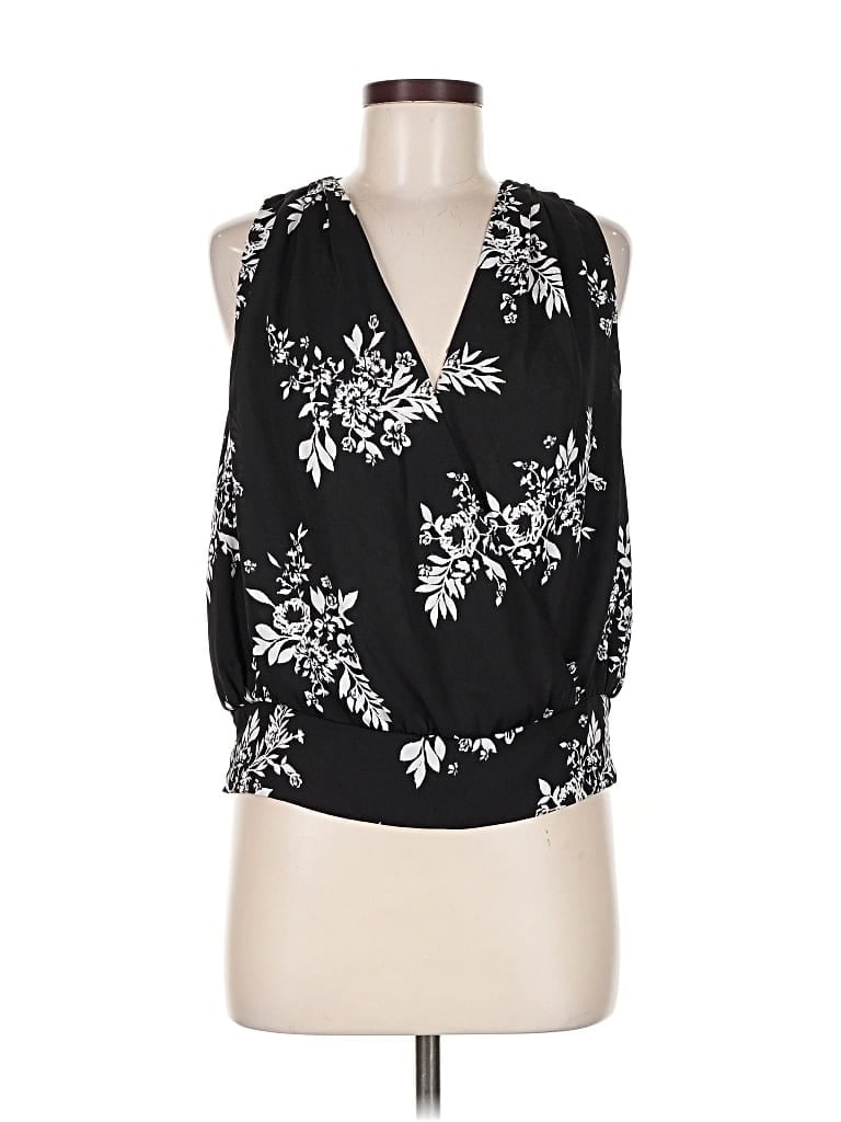 Pre-owned Inc International Concepts Sleeveless Blouse In Black