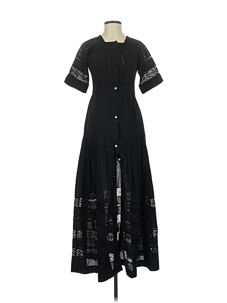 Pre-owned Loveshackfancy Casual Dress In Black