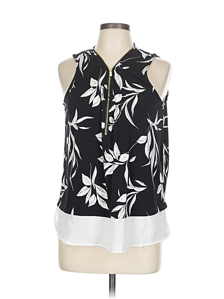 Pre-owned Ellen Tracy Sleeveless Blouse In Black