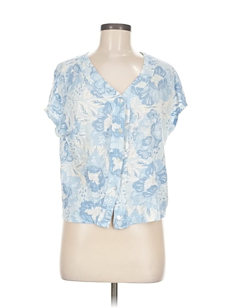 Pre-owned Sigrid Olsen Short Sleeve T-shirt In Blue