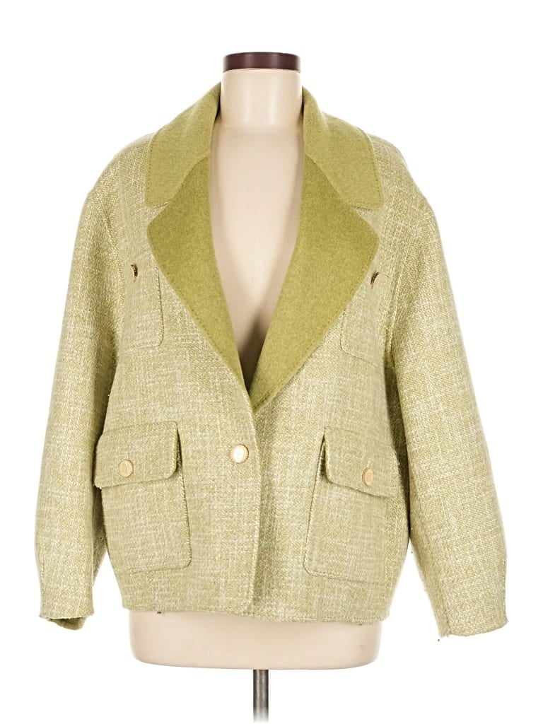 Pre-owned Sandro Blazer Jacket In Green