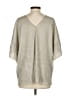 Vanessa Virginia Metallic Silver 3/4 Sleeve Blouse Size S - photo 2
