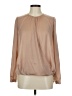 Vince. 100% Polyester Tan Long Sleeve Blouse Size 6 - photo 1