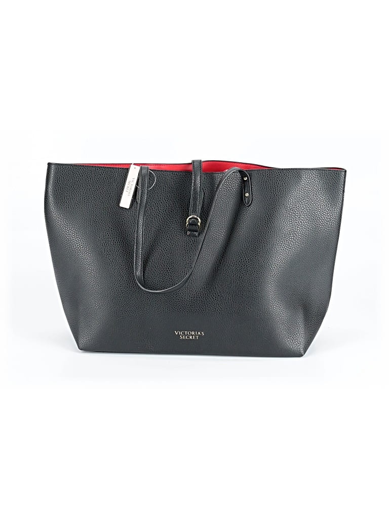 Victoria's Secret Leather Tote Bag In Black