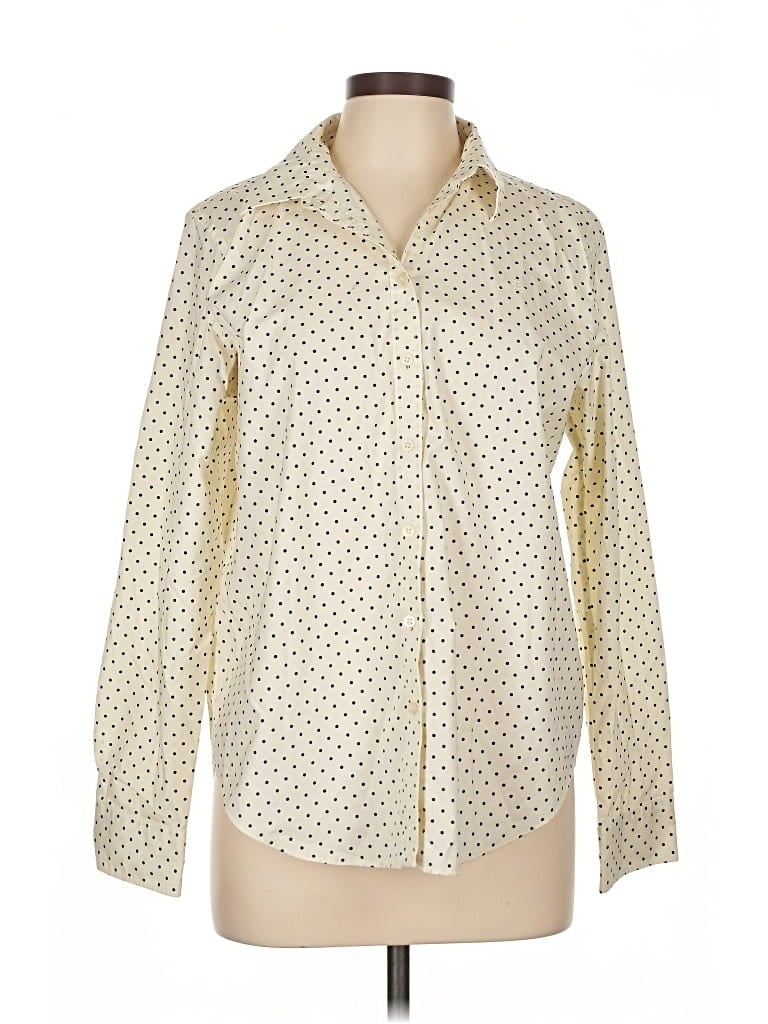 Pre-owned Polo Ralph Lauren Long Sleeve Button Down Shirt In White