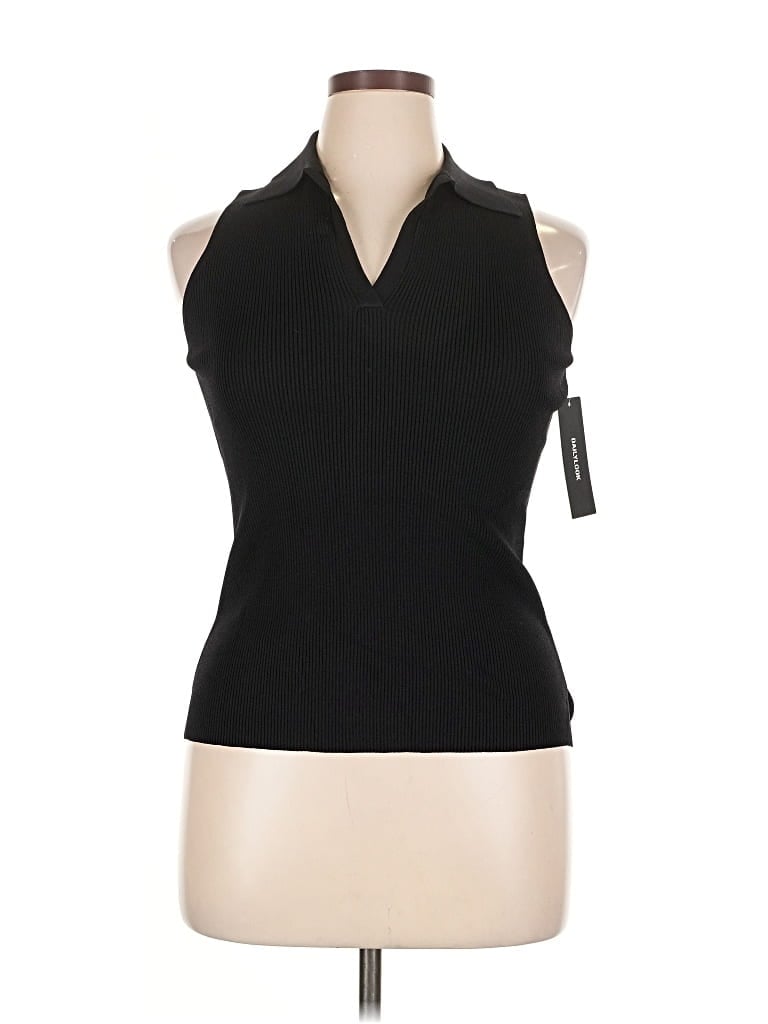 Olivia Grey Sweater Vest In Black