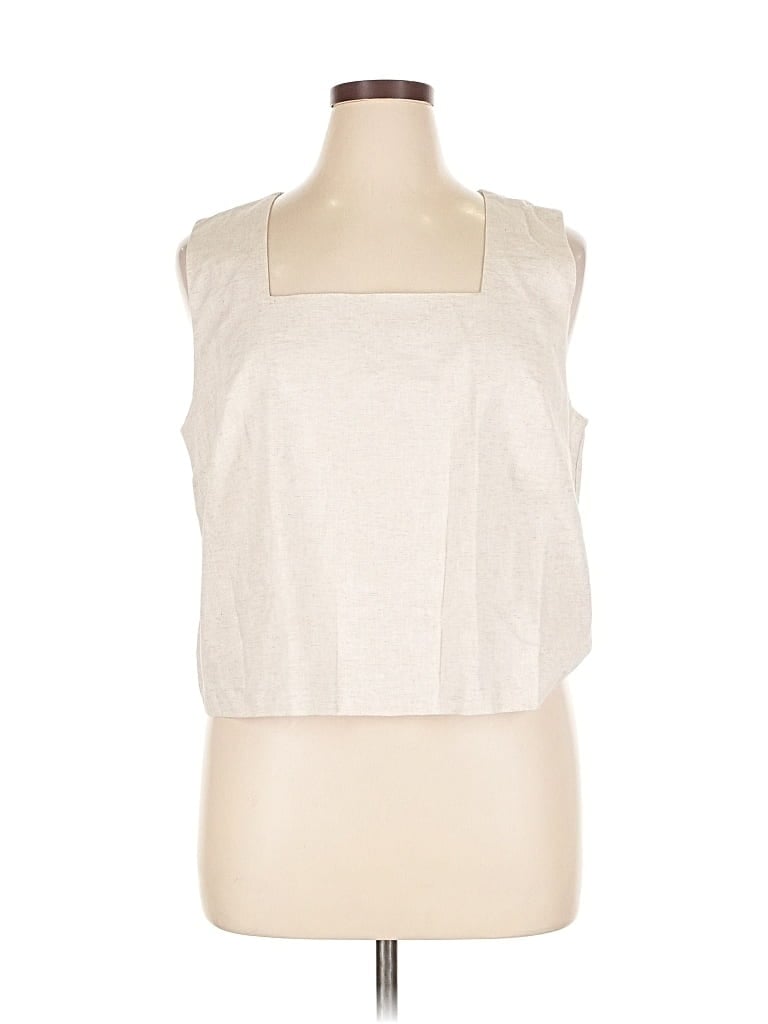 Banana Republic Factory Store Sleeveless Blouse In White