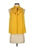 Maeve 100% Polyester Yellow Sleeveless Blouse Size 0 (petite) - photo 1