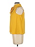 Maeve 100% Polyester Yellow Sleeveless Blouse Size 0 (petite) - photo 5